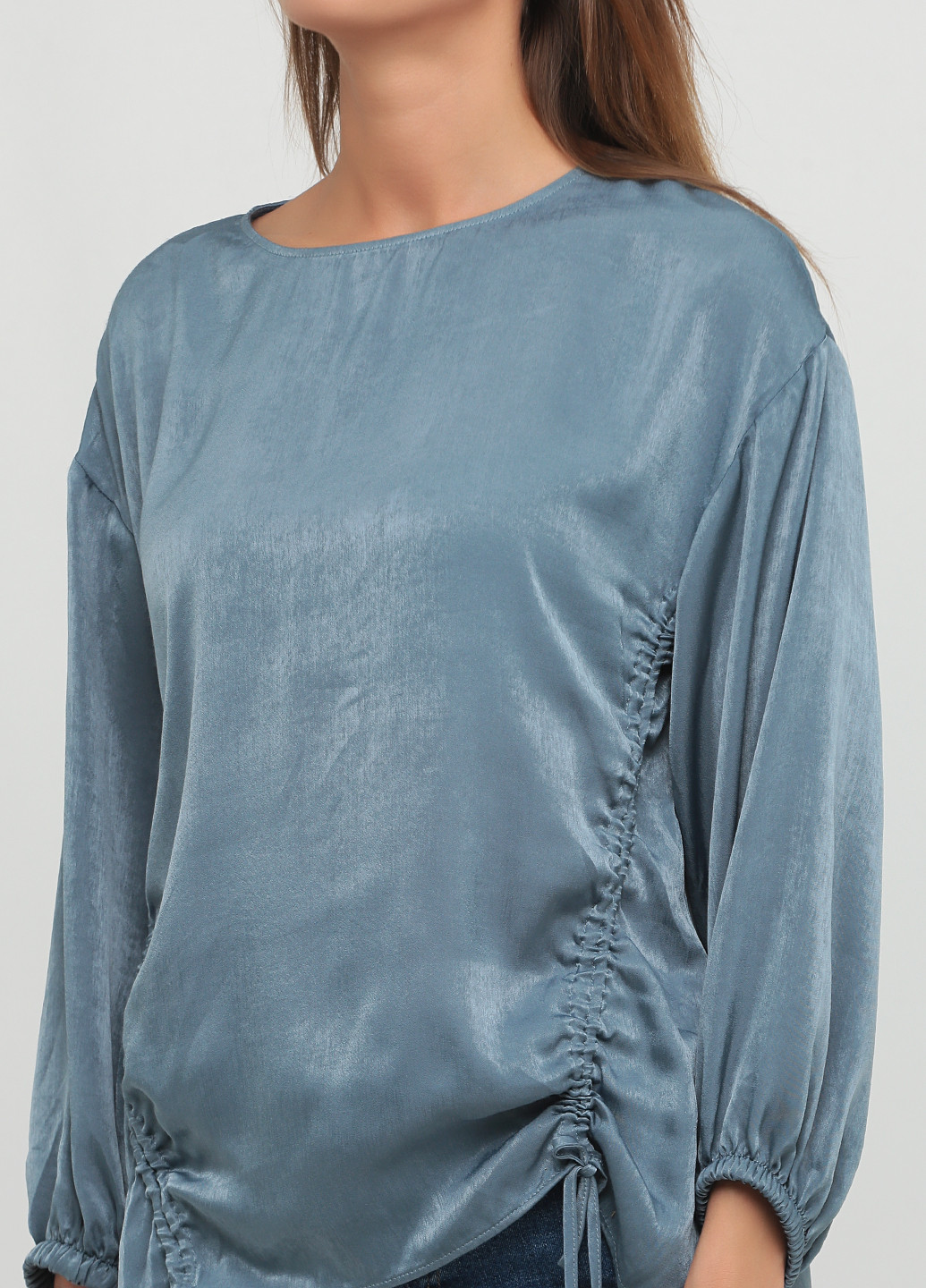 Тёмно-голубая блуза Zara