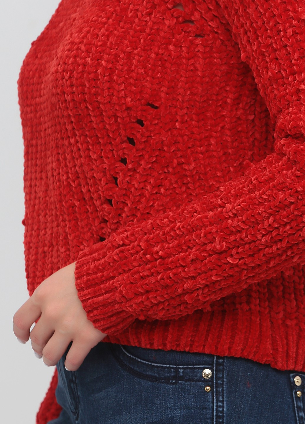 Красный демисезонный свитер Jennyfer