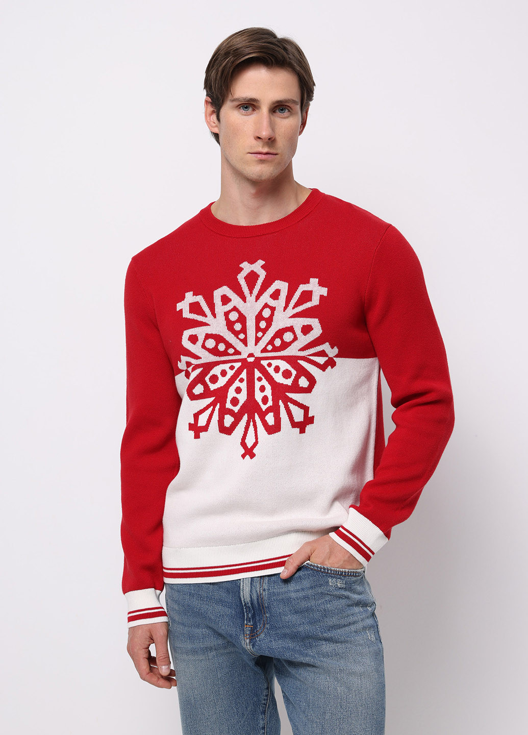 Красный зимний джемпер джемпер Colin's