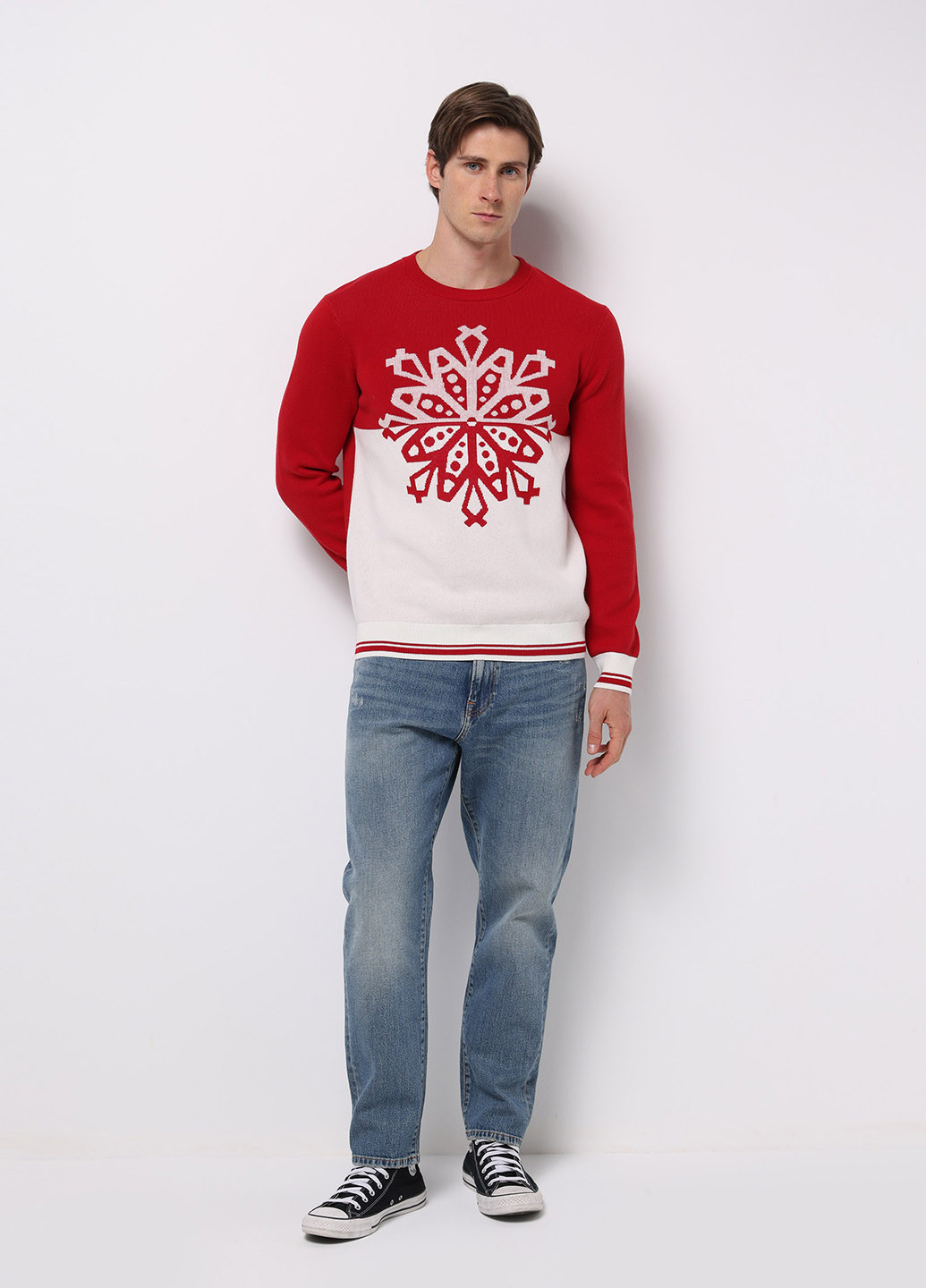 Красный зимний джемпер джемпер Colin's