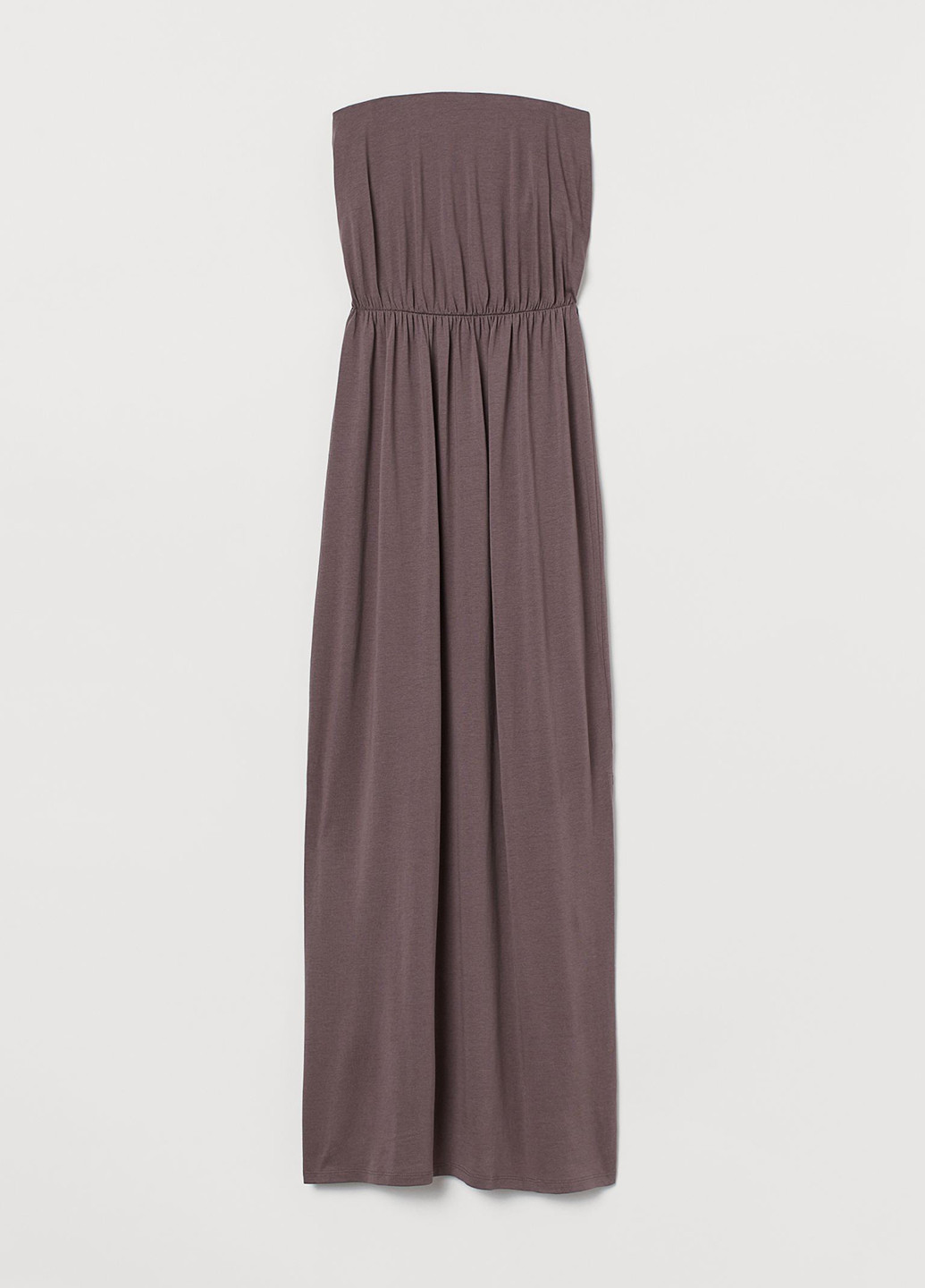 Светло-фиолетовое кэжуал платье бандо H&M меланжевое