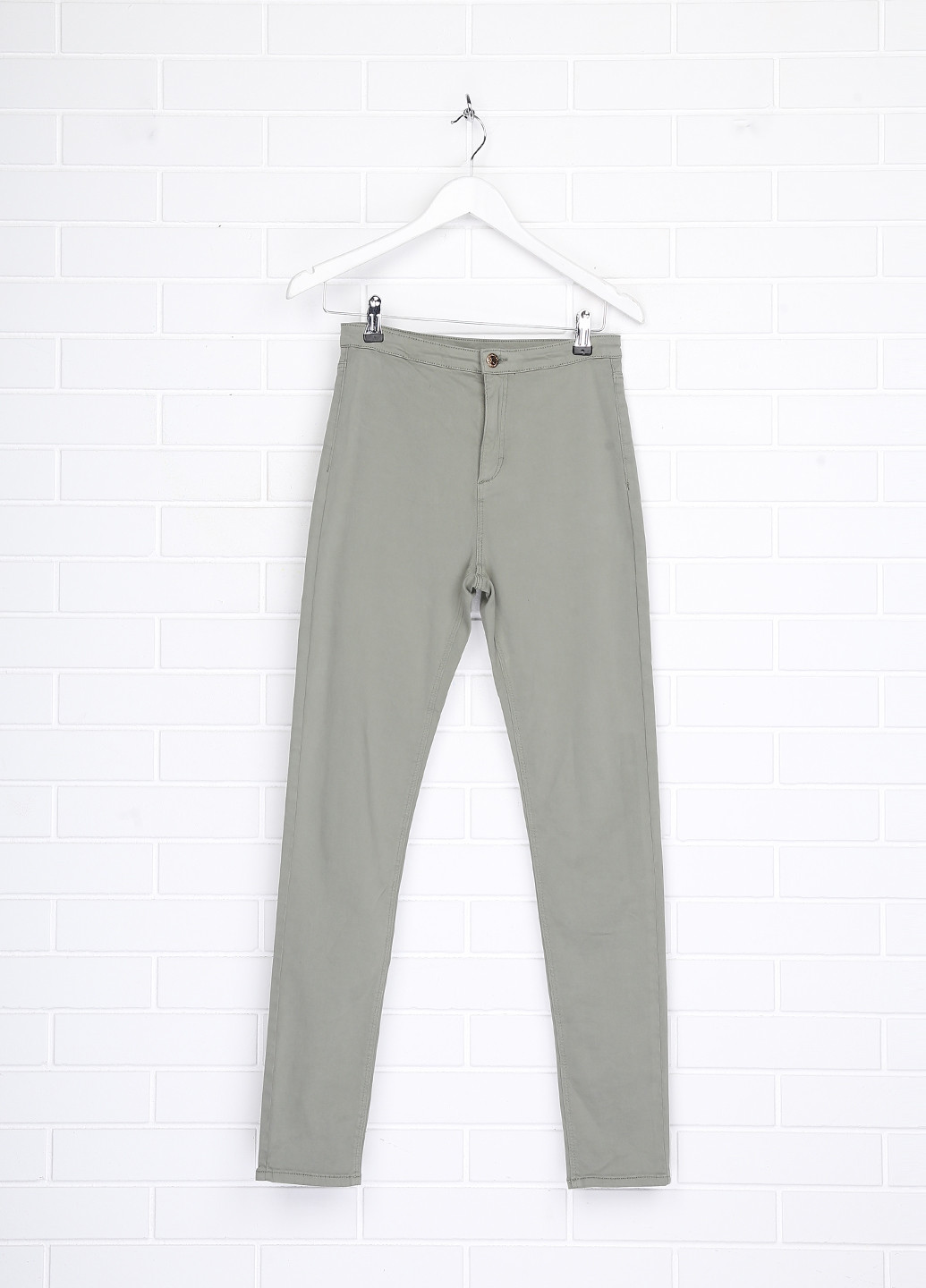 Оливковые кэжуал демисезонные зауженные брюки H&M