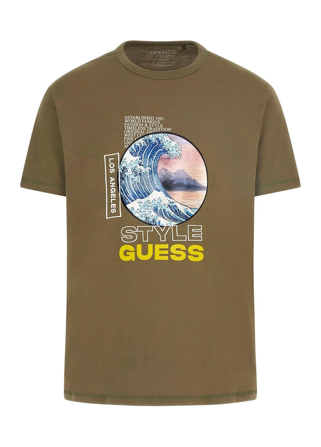 Зеленая футболка Guess