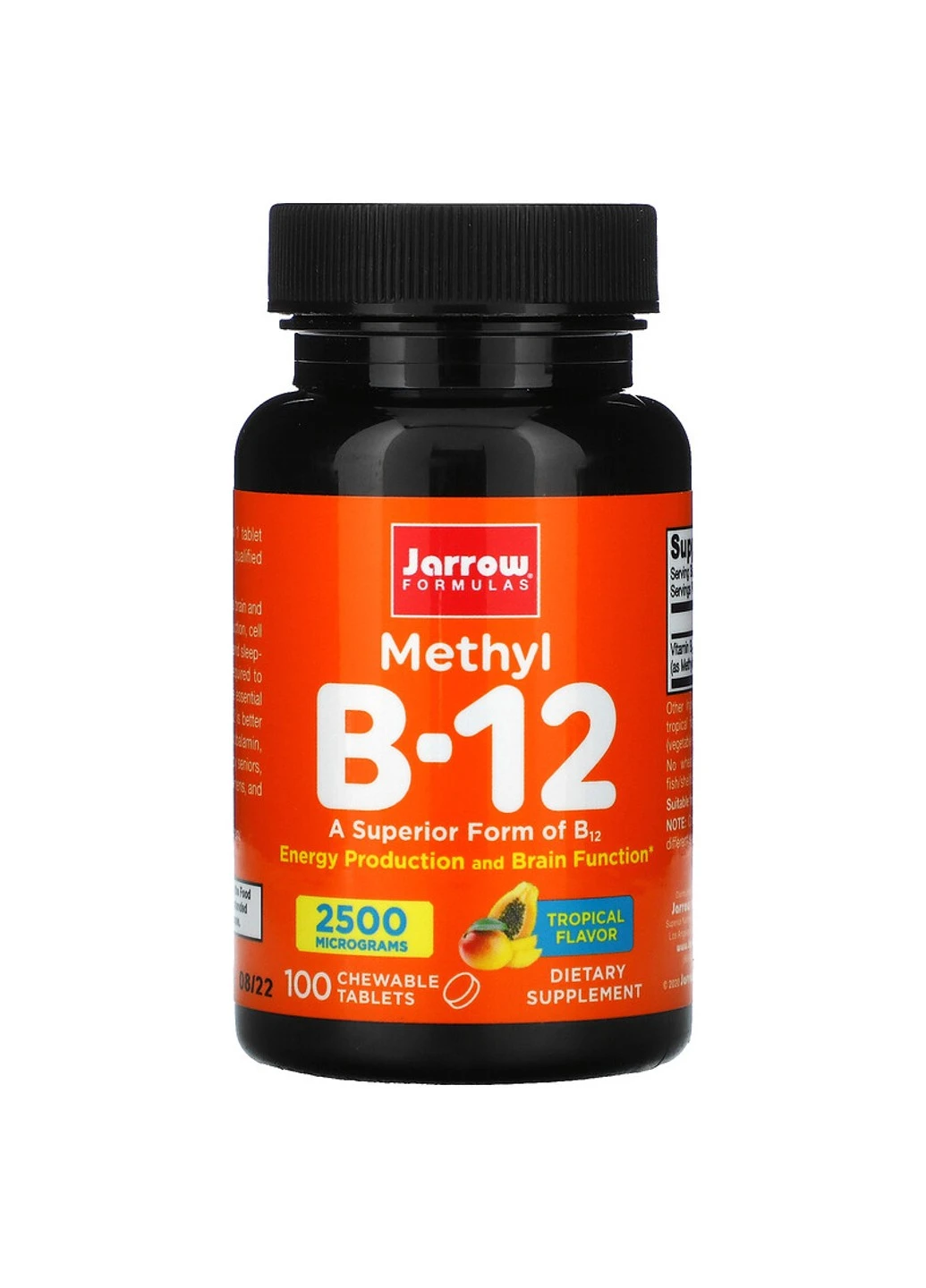 Метил B-декабре 2500 мкг, тропический вкус, Methyl B-12,, 100 жевательных таблеток Jarrow Formulas (255409599)