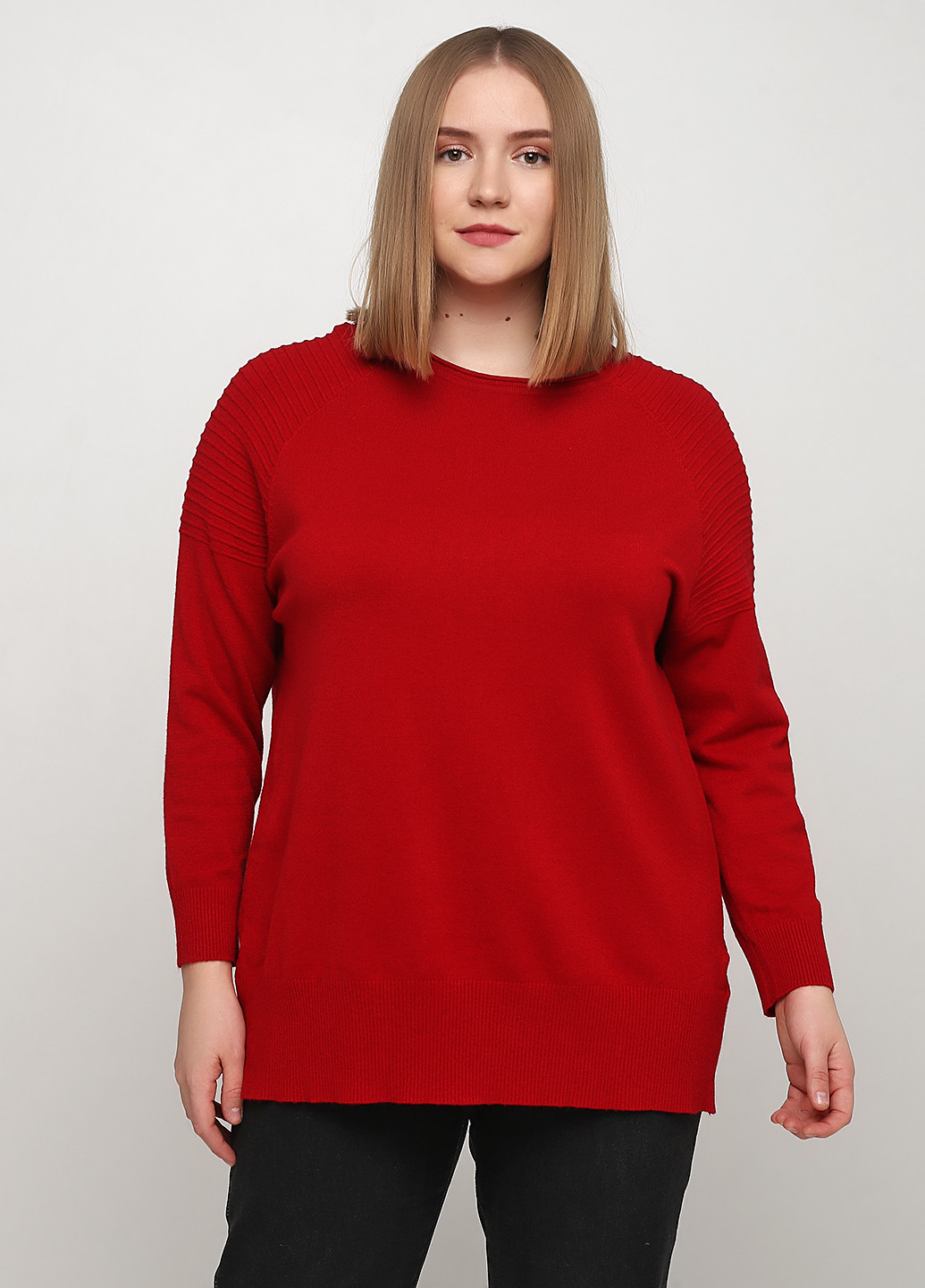 Красный демисезонный свитер джемпер Made in Italy