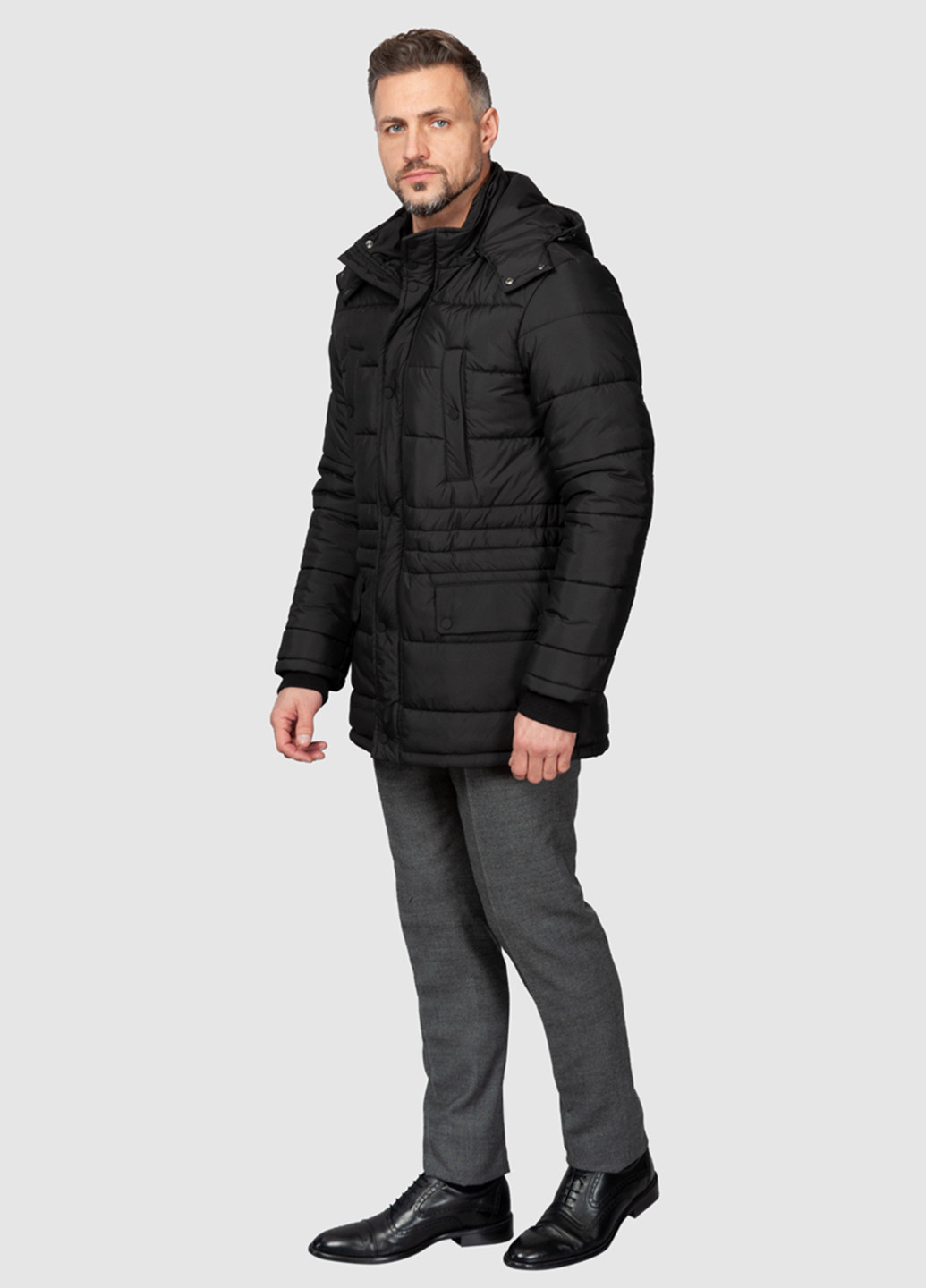 Чорна зимня куртка Arber