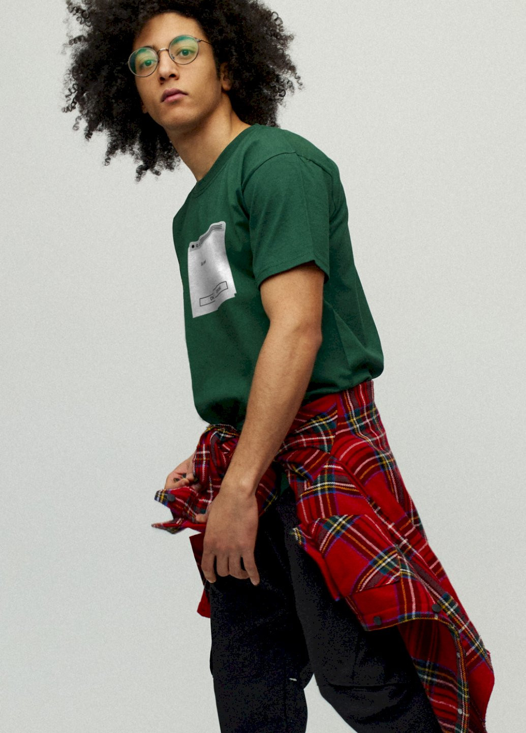 Темно-зеленая футболка мужская YAPPI