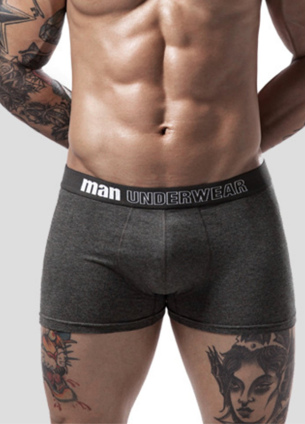Мужские трусы Man Underwear боксеры надписи комбинированные повседневные