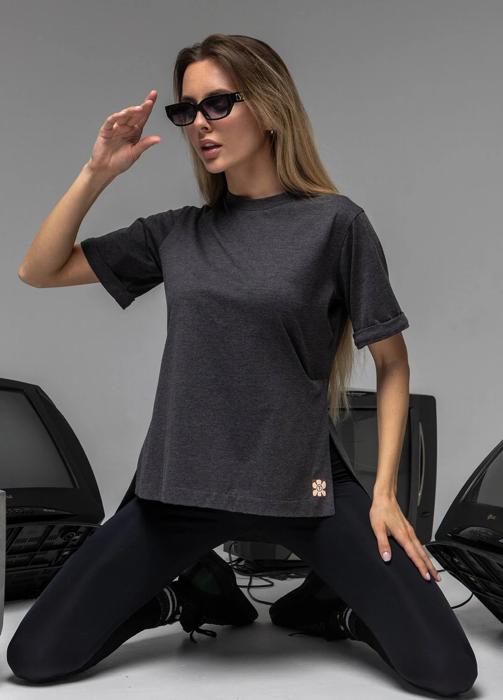 Футболка-туніка з коротким рукавом TOTALFIT - (296100446)