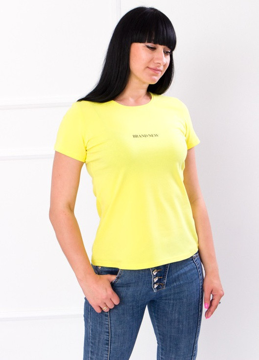 Желтая летняя футболка женская (p-6526) Носи своє