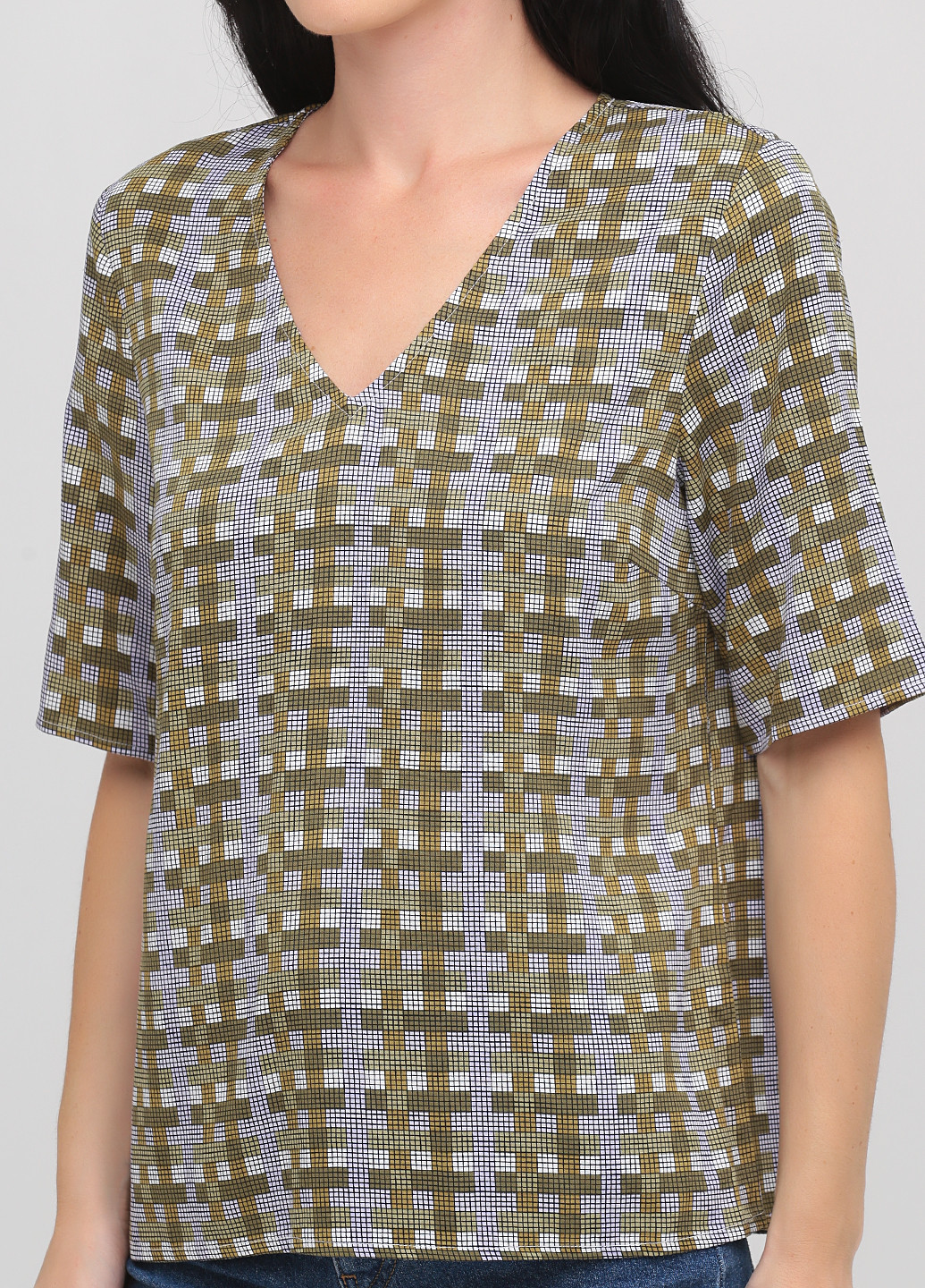 Оливковая летняя блуза Minimum
