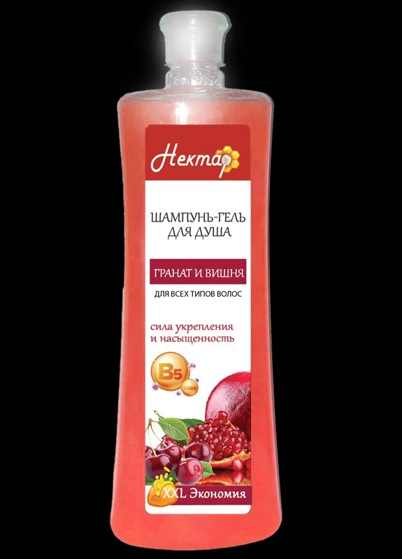 Нектар шампунь-гель для душу " Гранат і вишня ", 1000 мл No Brand (248057401)