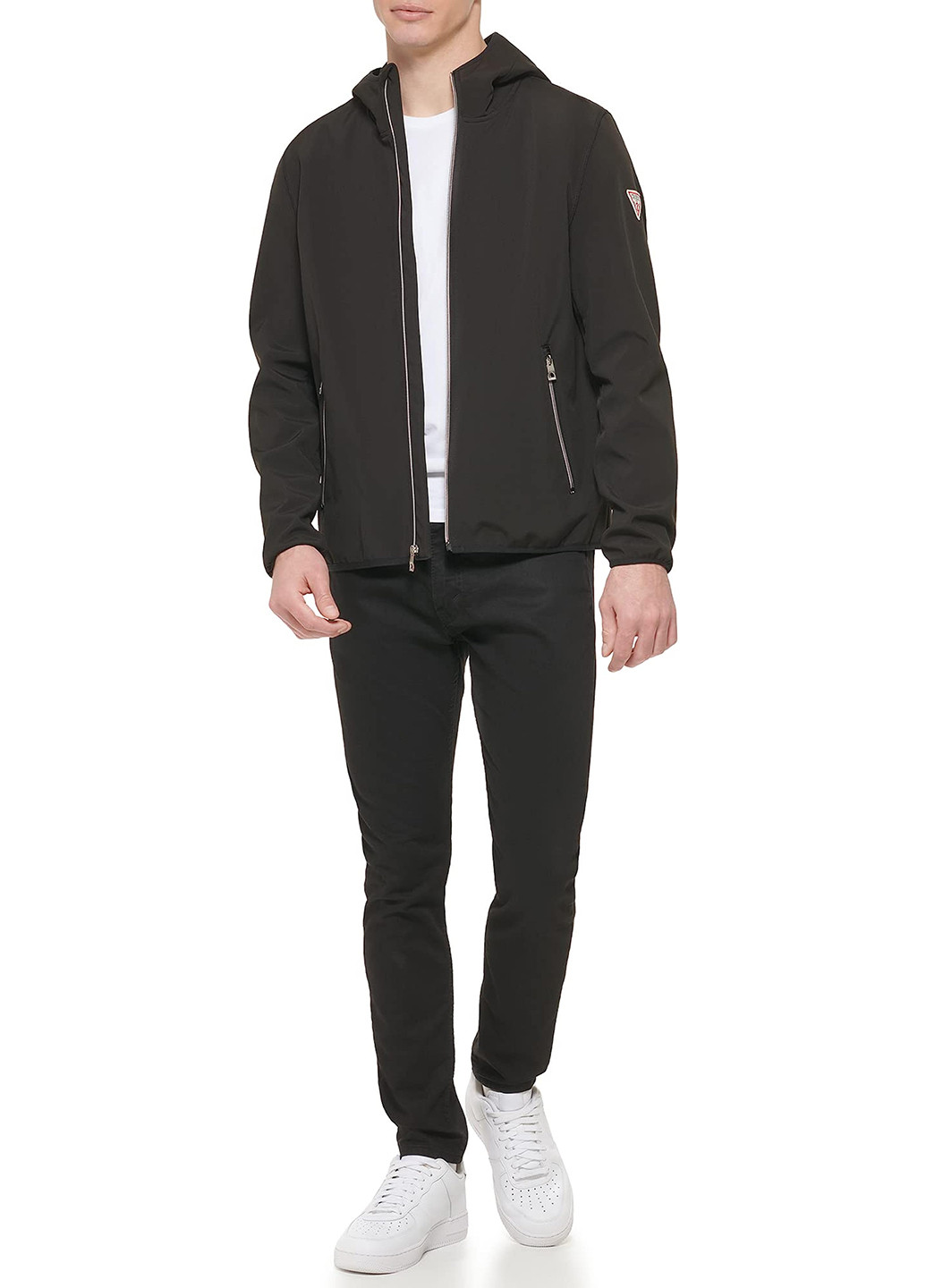 Черная демисезонная куртка Guess