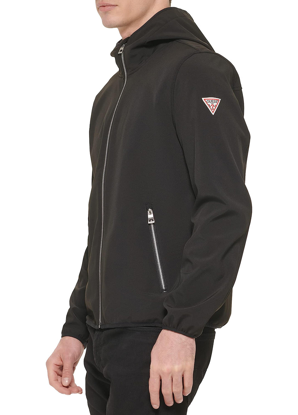 Черная демисезонная куртка Guess