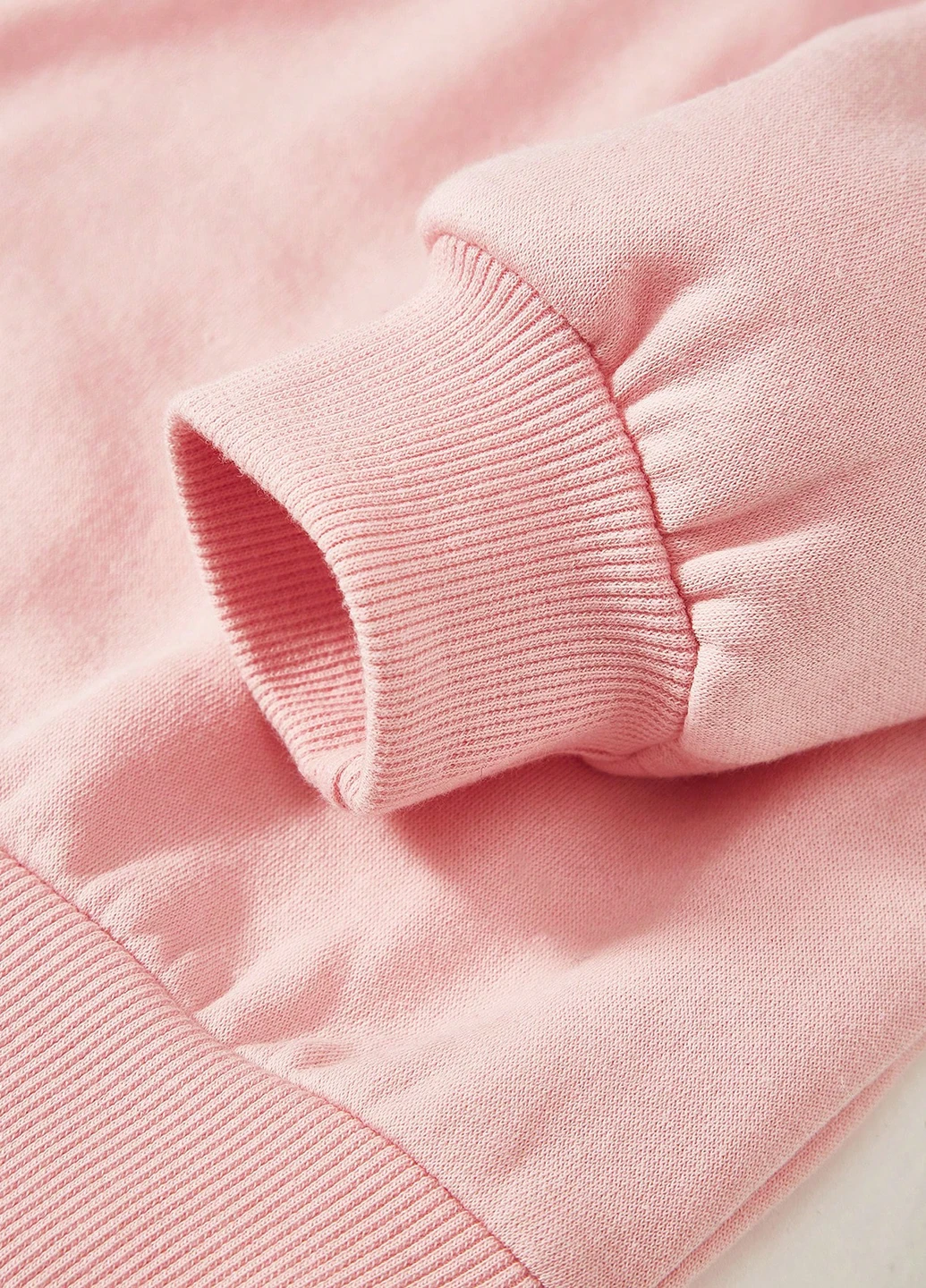 SHEIN свитшот сердечки светло-розовый кэжуал полиэстер, трикотаж