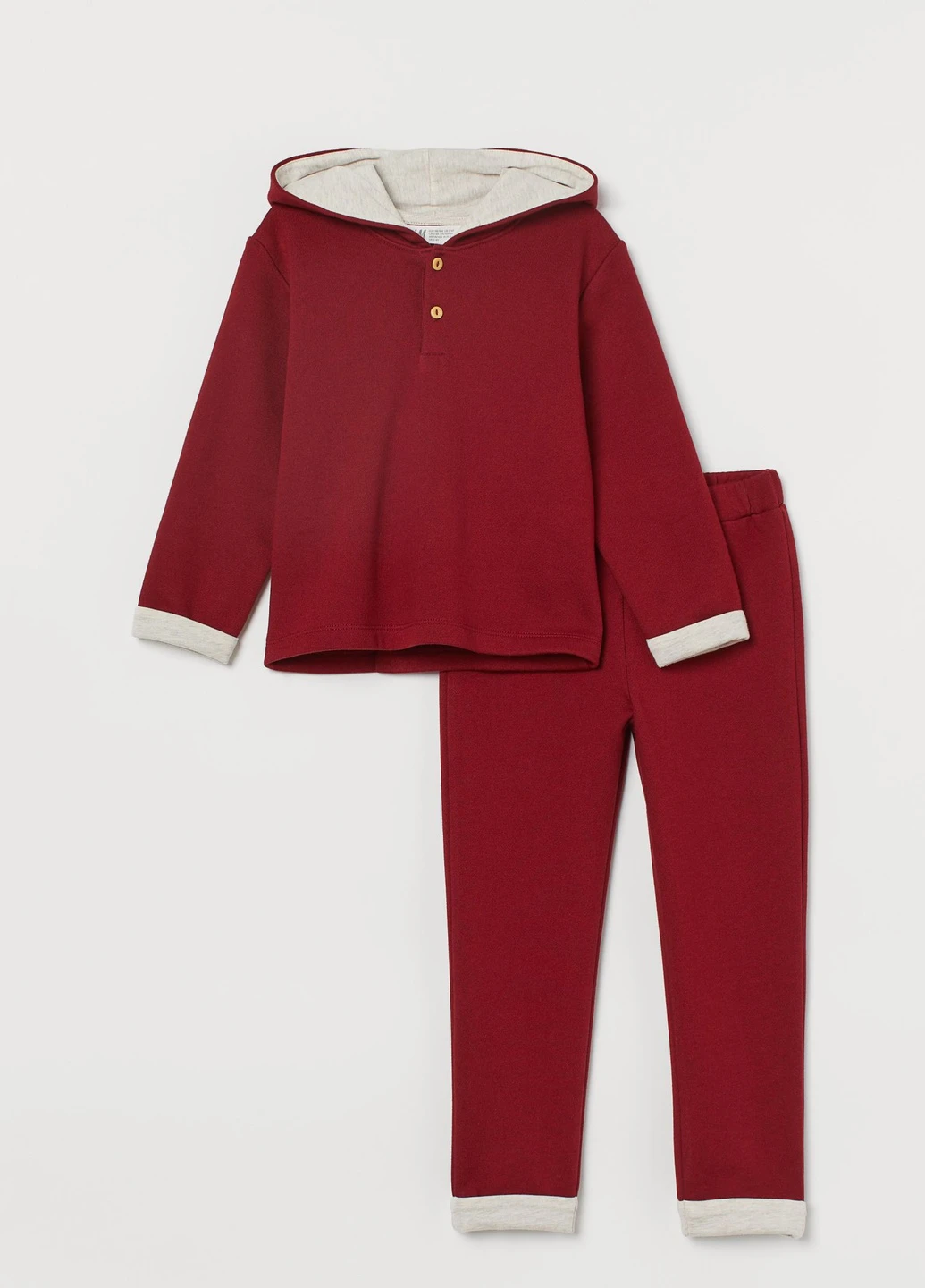 Бордовий демісезонний костюм (худі, брюки) H&M