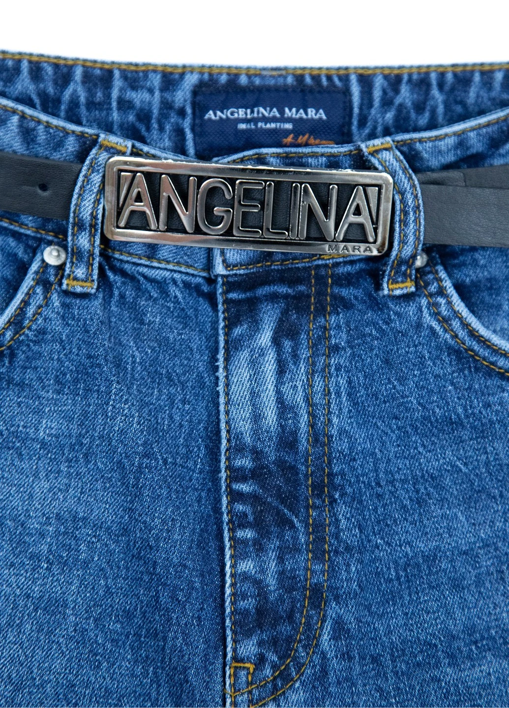 Джинси жіночі МОМ сині MOM Angelina Mara - (251718580)
