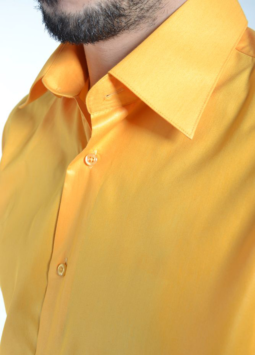Желтая кэжуал рубашка однотонная Framzoni