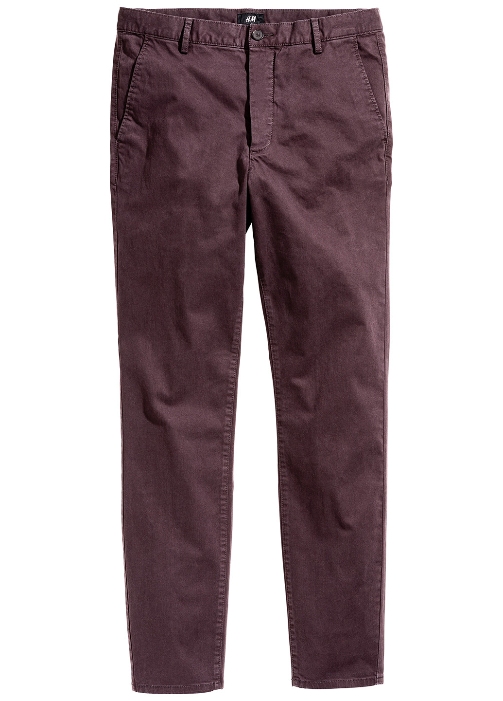 Бордовые кэжуал демисезонные чиносы брюки H&M