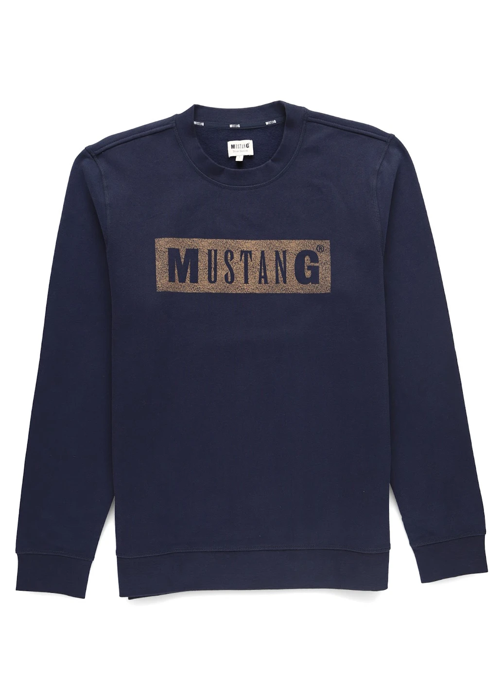 Темно-синій світшот Mustang логотип без декору (323001725)