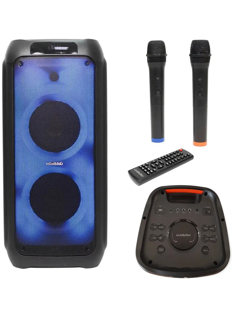 Акустическая система с микрофоном Goldteller GT-5060 USB/TF/FM/Bluetooth Переносная мощная колонка VS No Brand (253517606)