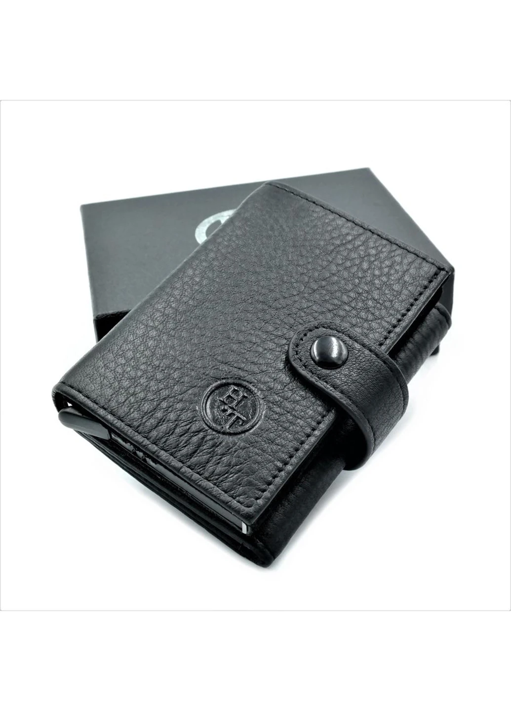 Чоловічий шкіряний гаманець-візитниця 10х7,5х3 см H.T.Leather (254595296)