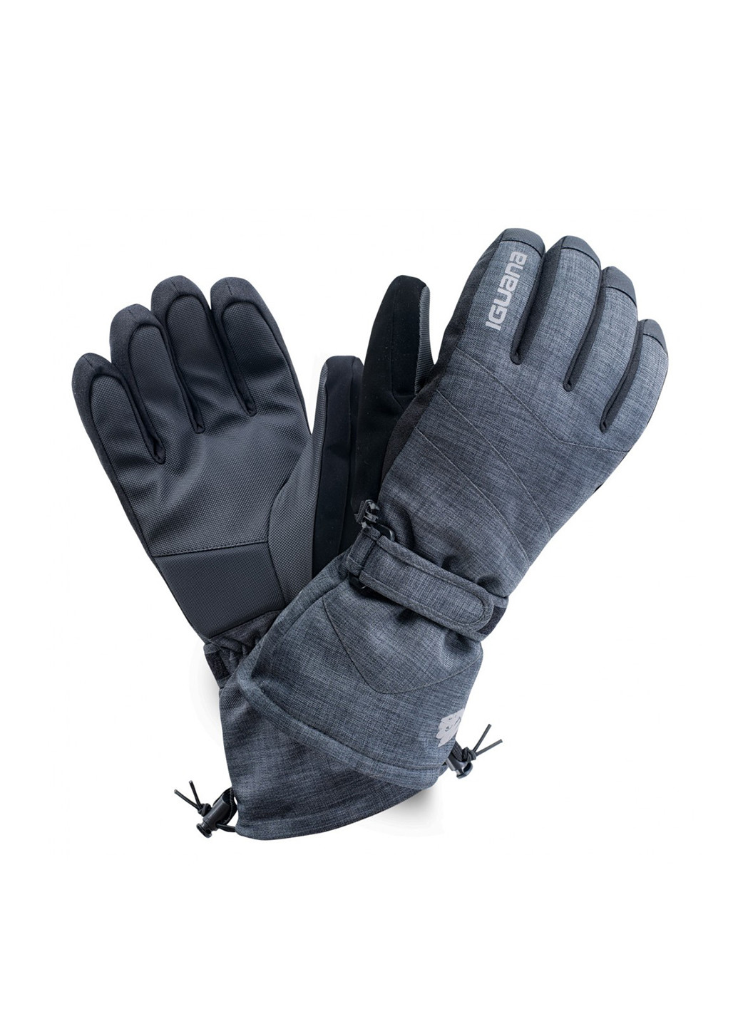 Перчатки лыжные Iguana axel-dark grey melange/black (254550368)