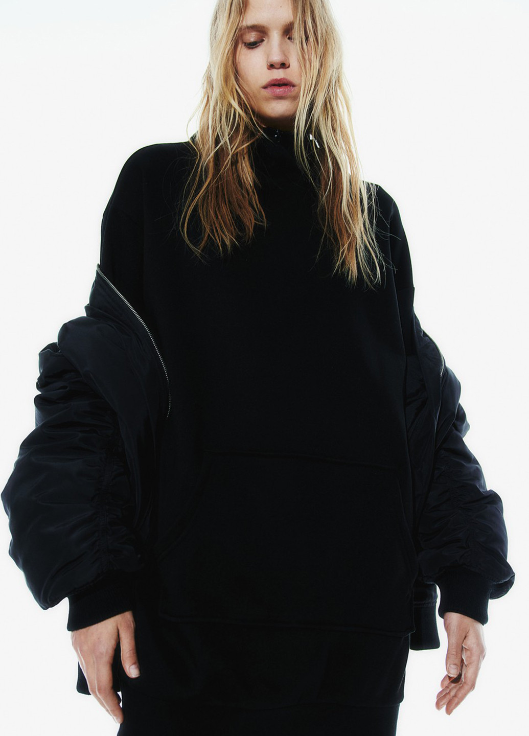 Чорна кежуал сукня сукня-худі H&M однотонна