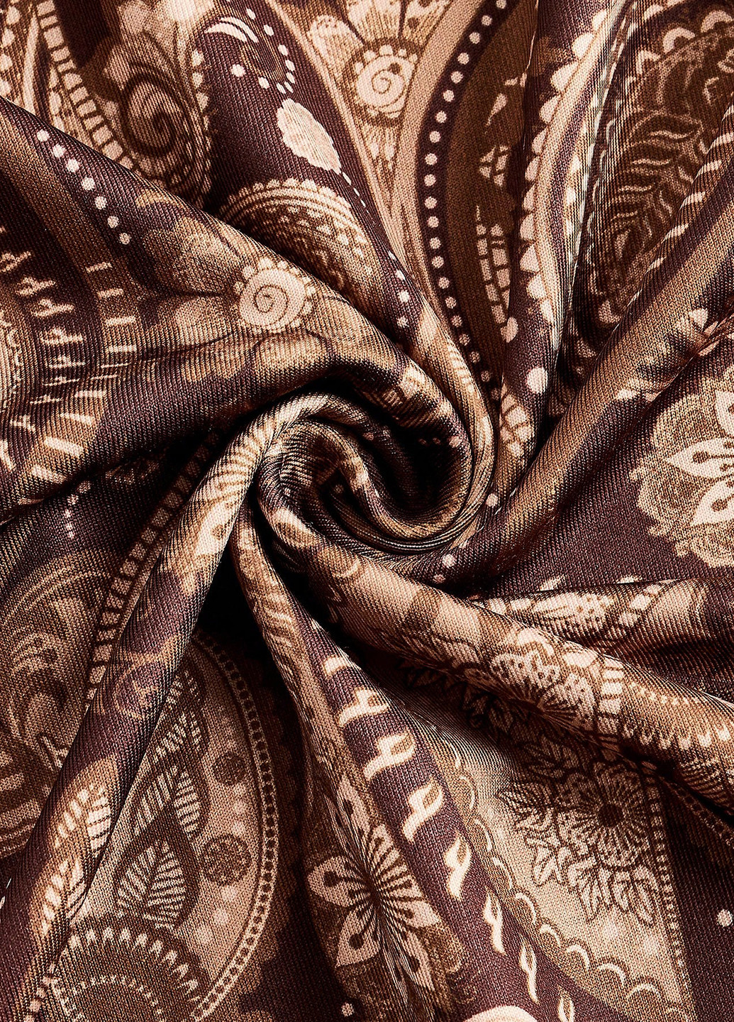 Коричневая кэжуал "турецкие огурцы" юбка SHEIN годе