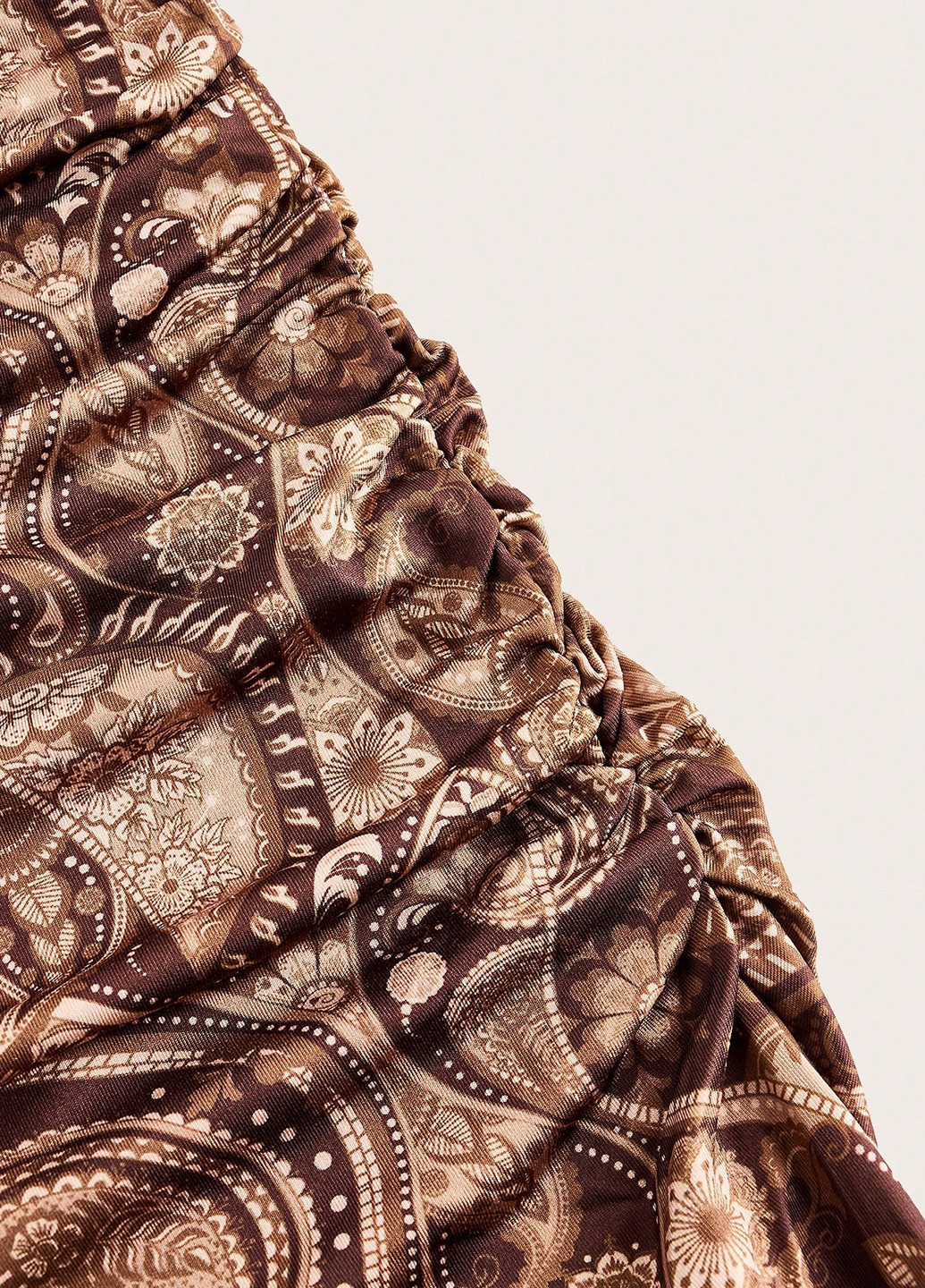 Коричневая кэжуал "турецкие огурцы" юбка SHEIN годе