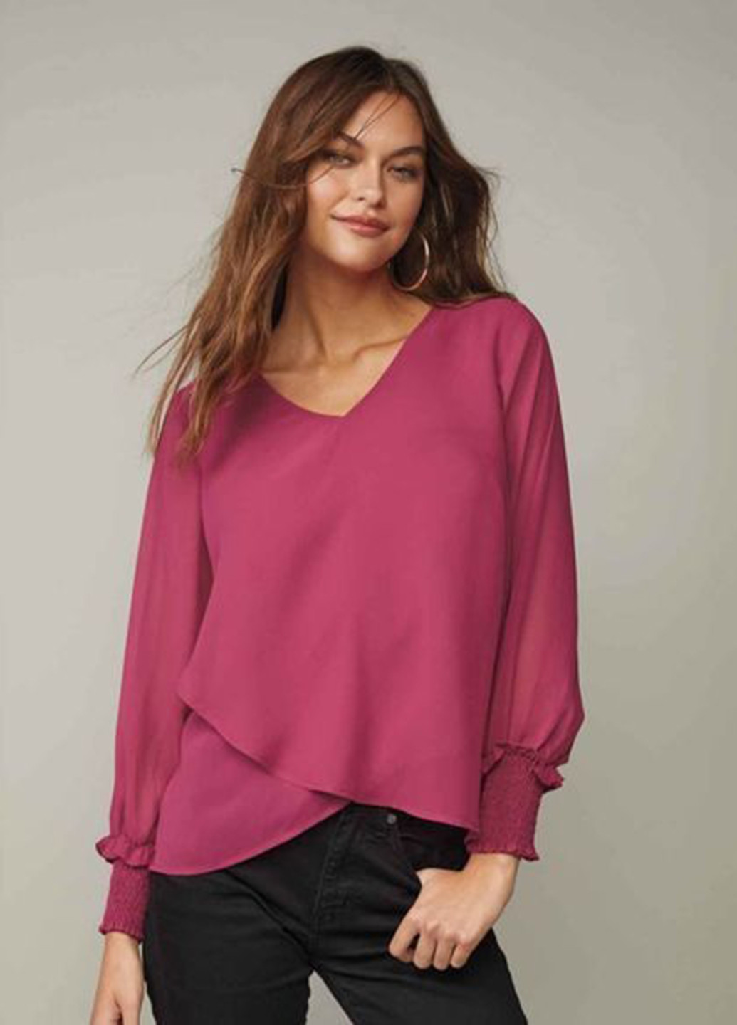 Фуксия блуза на запах Studio 1886