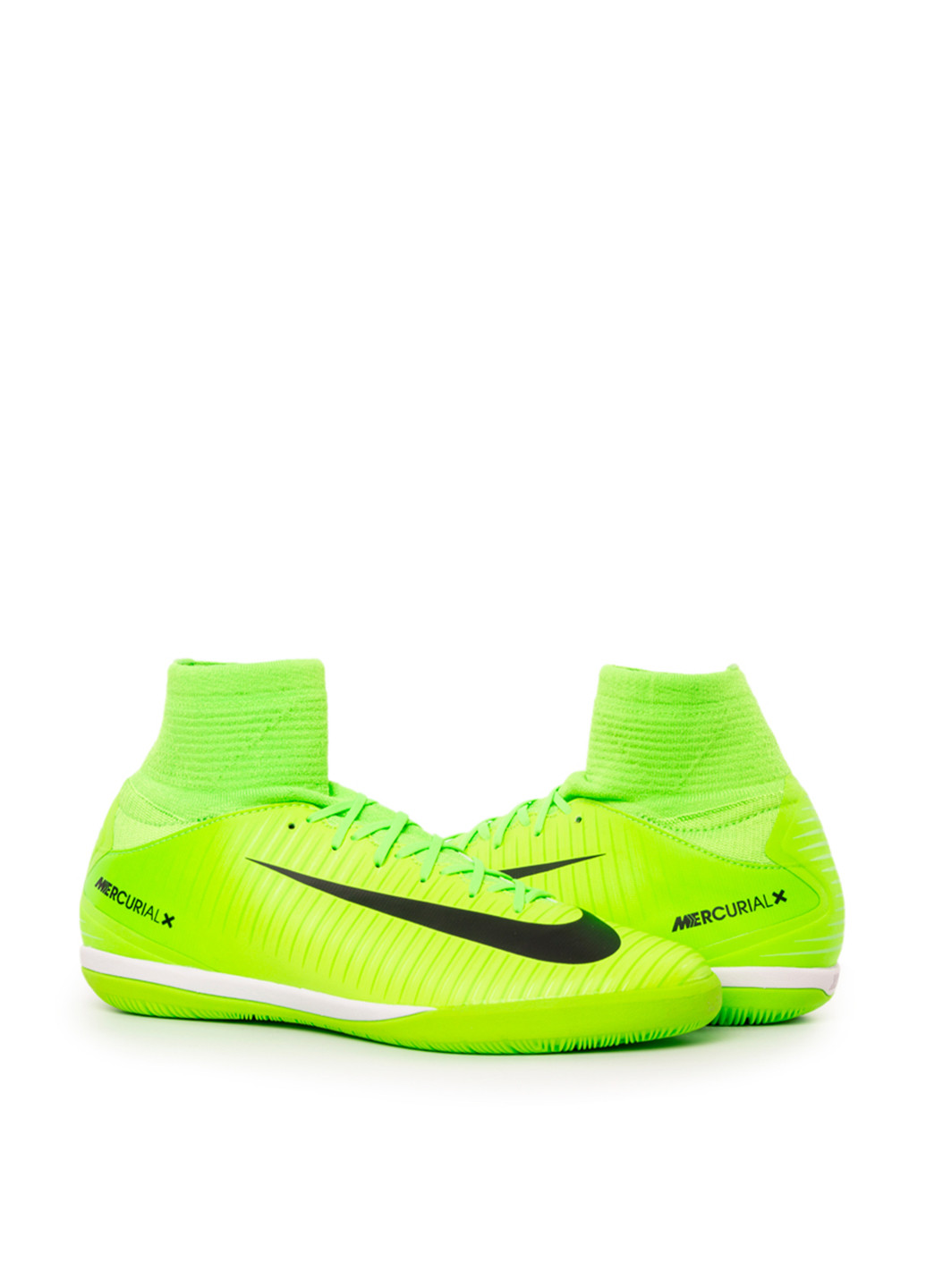 Кислотно-зеленые футзалки Nike