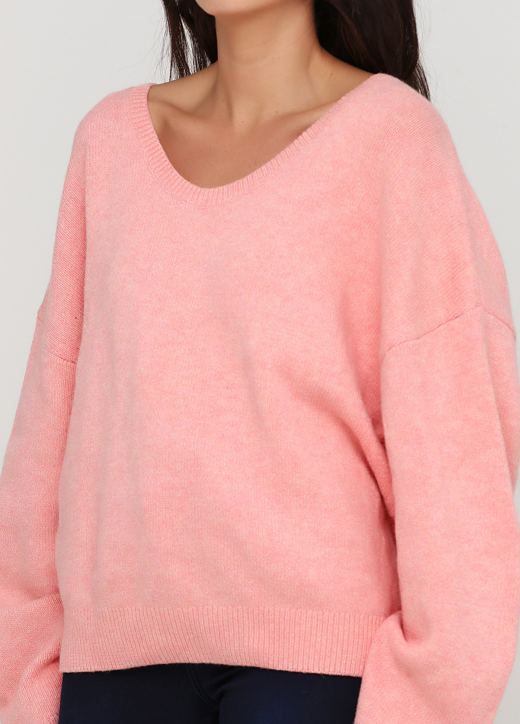 Розовый демисезонный пуловер пуловер MTWTFSS Weekday