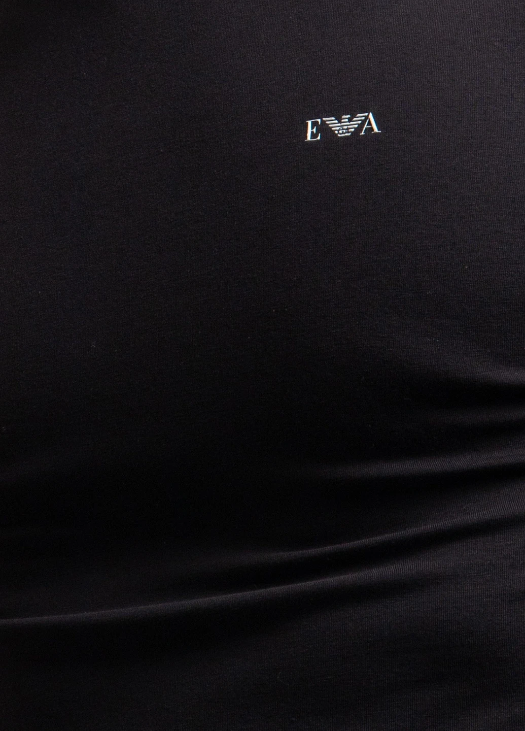 Черная черная футболка с круглым вырезом Armani