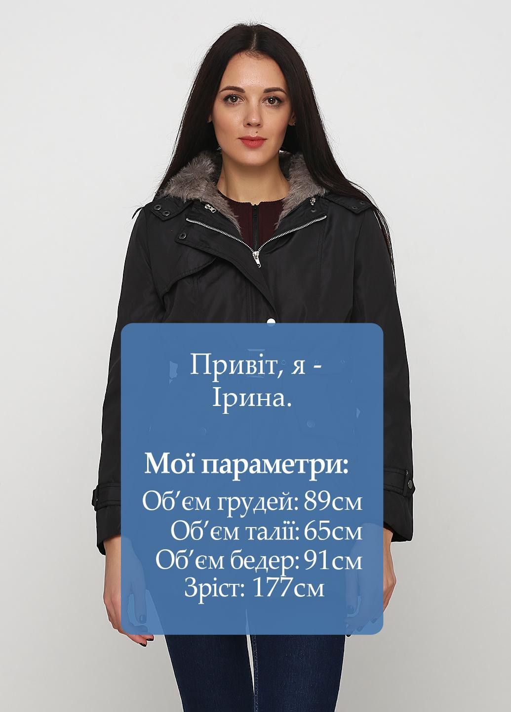 Чорна демісезонна куртка H&M