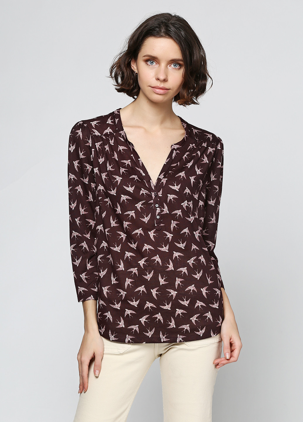 Бордова блуза H&M