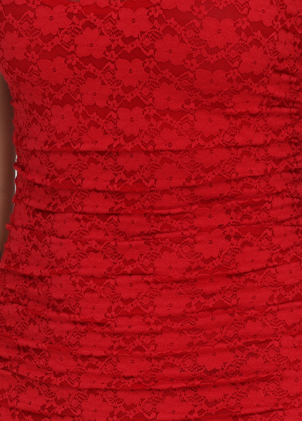 Красное кэжуал платье Kikiriki однотонное