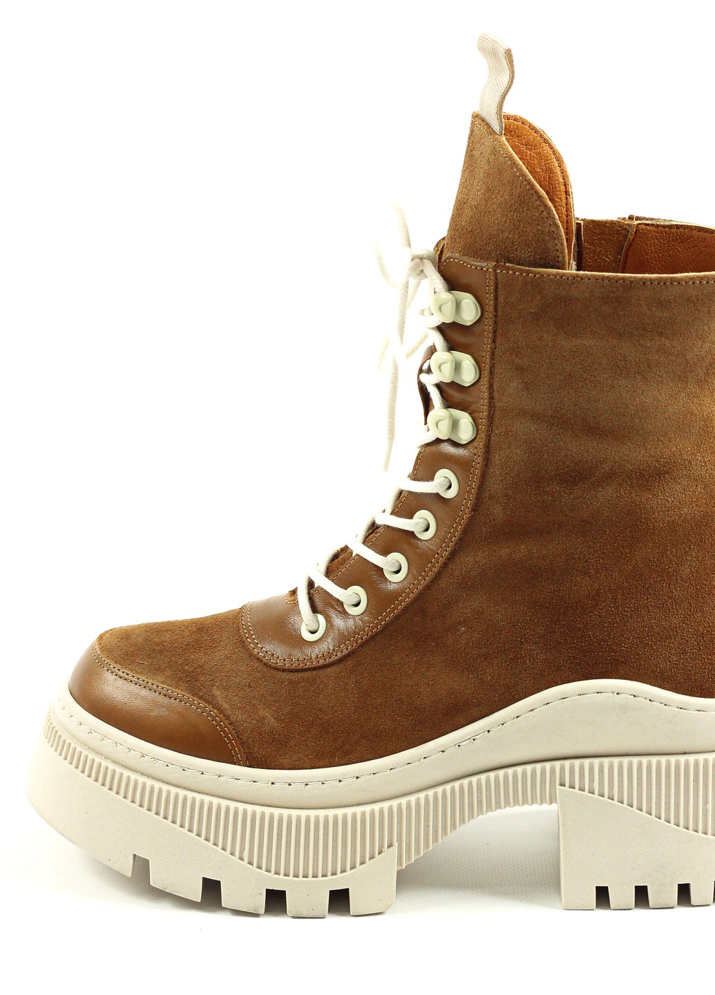 Зимние ботинки высокие женские молочные зима Phany