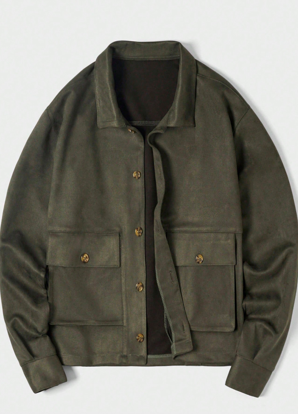 Оливкова (хакі) демісезонна куртка SHEIN