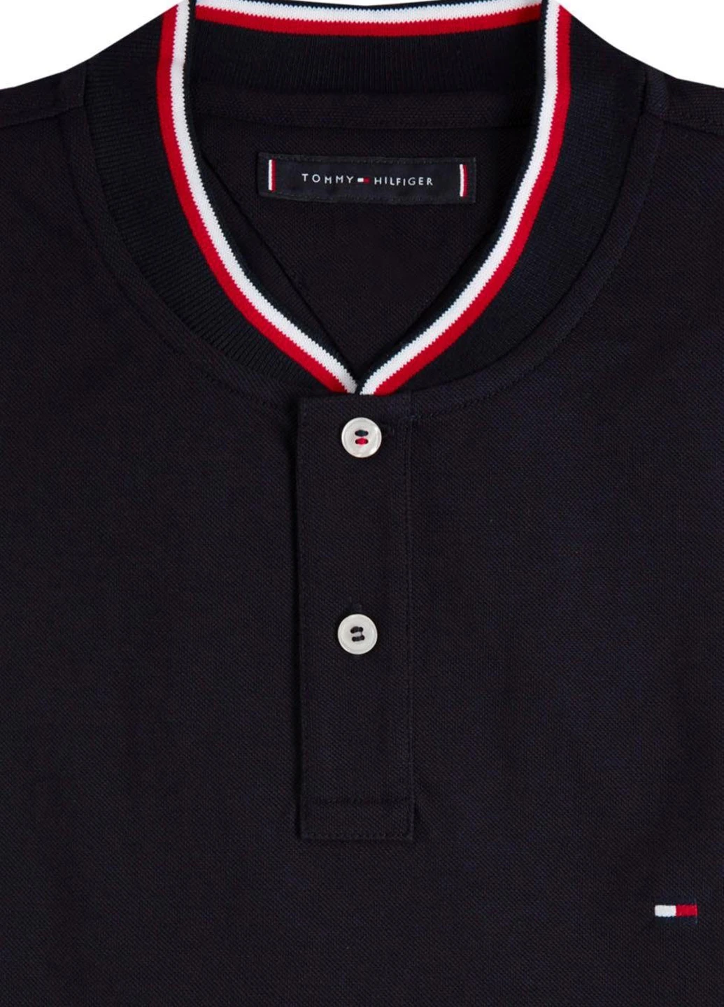 Черная футболка-поло для мужчин Tommy Hilfiger с логотипом