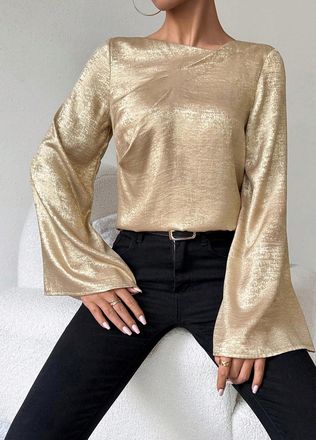 Золота блуза SHEIN
