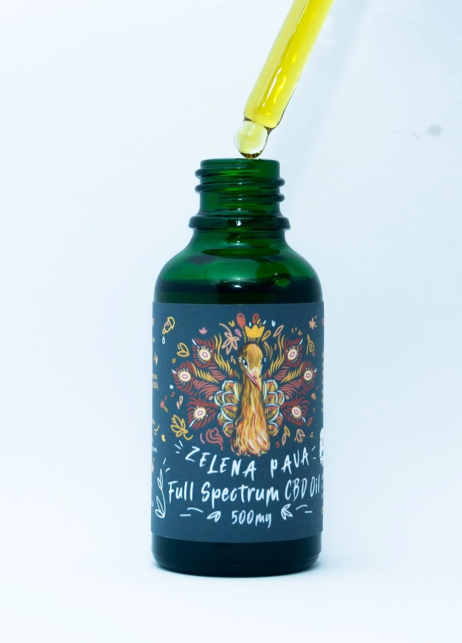 Медична Олія конопляна Zelena Pava 500Mg Full Spectrum CBD oil 500mg вміст CBD у флаконі 30ml FX (251884825)