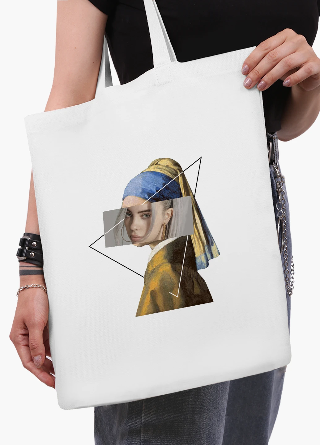 Еко сумка шоппер біла Біллі Айлиш Ренесанс (Billie Eilish Renaissance (9227-1206-WT2) Еко сумка шоппер біла 41*35 см MobiPrint (219124203)