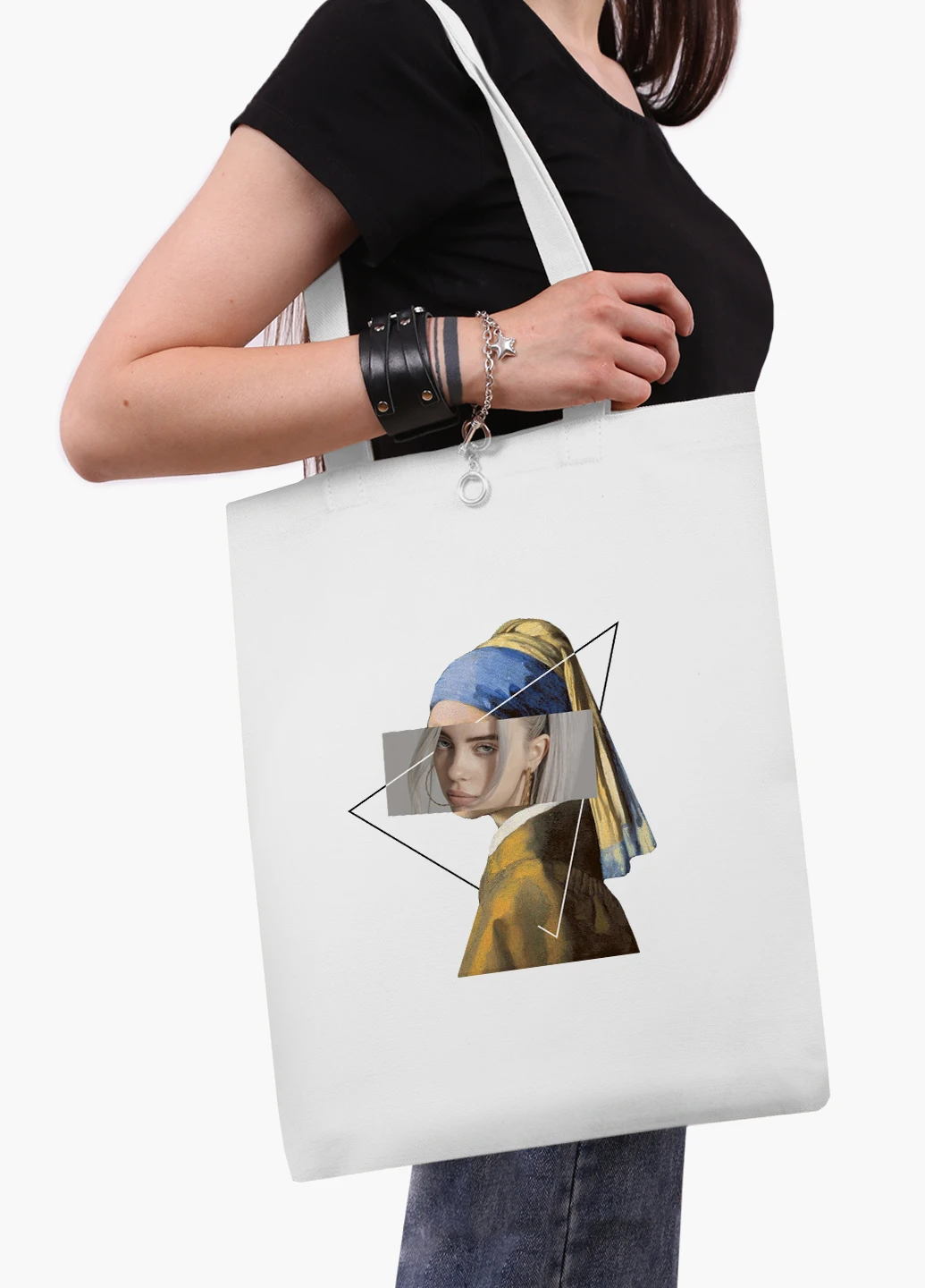Еко сумка шоппер біла Біллі Айлиш Ренесанс (Billie Eilish Renaissance (9227-1206-WT2) Еко сумка шоппер біла 41*35 см MobiPrint (219124203)