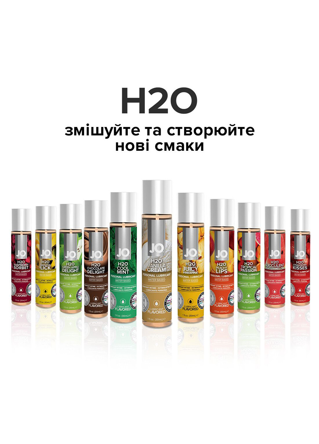 Масло на водній основі H2O - Vanilla Cream (120 мл) без цукру, рослинний гліцерин System JO (254151758)