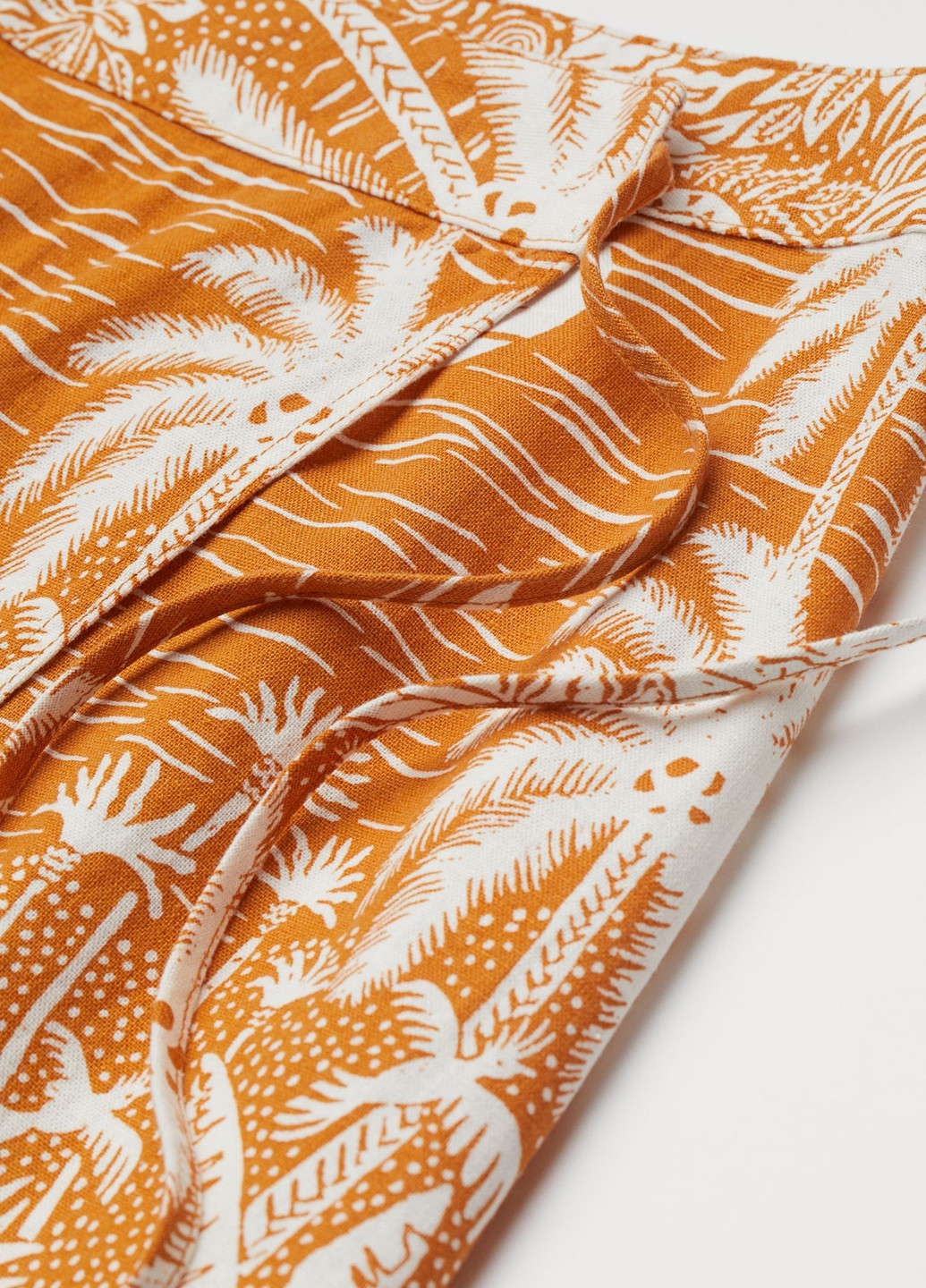 Оранжевая кэжуал с рисунком юбка H&M на запах