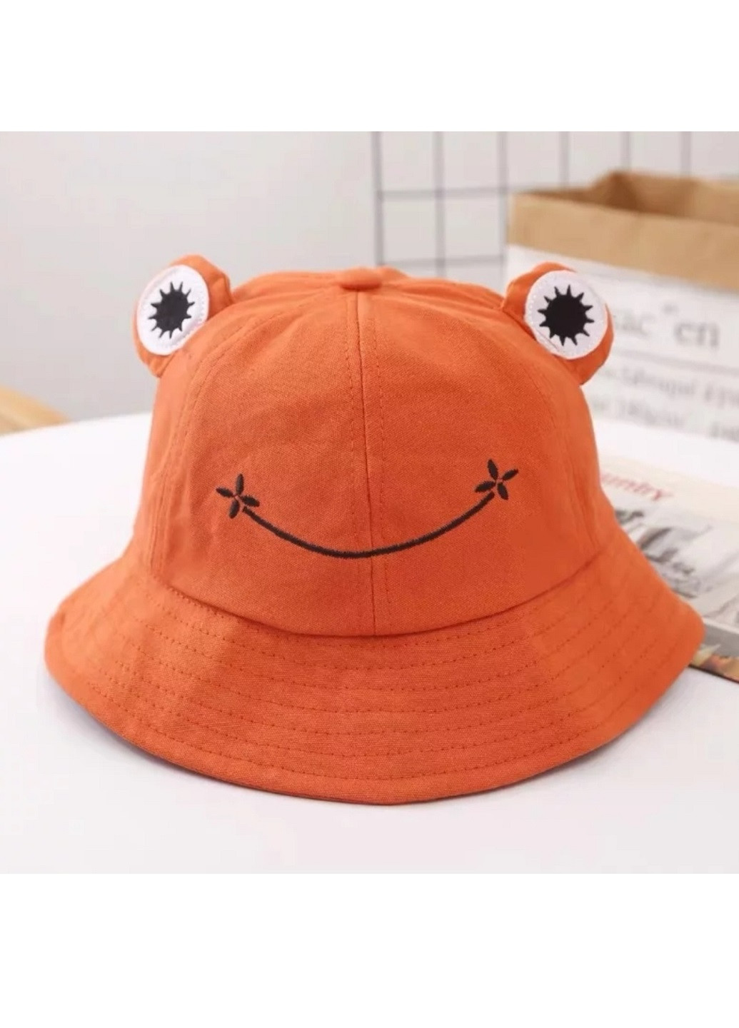 Панама Жабка Лягушонок з вічками унісекс Бежевий NoName (250515570)