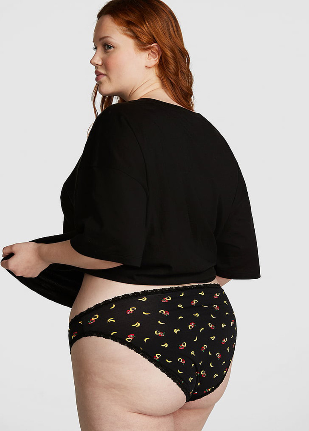 Чорний демісезонний комплект (футболка, трусики) Victoria's Secret