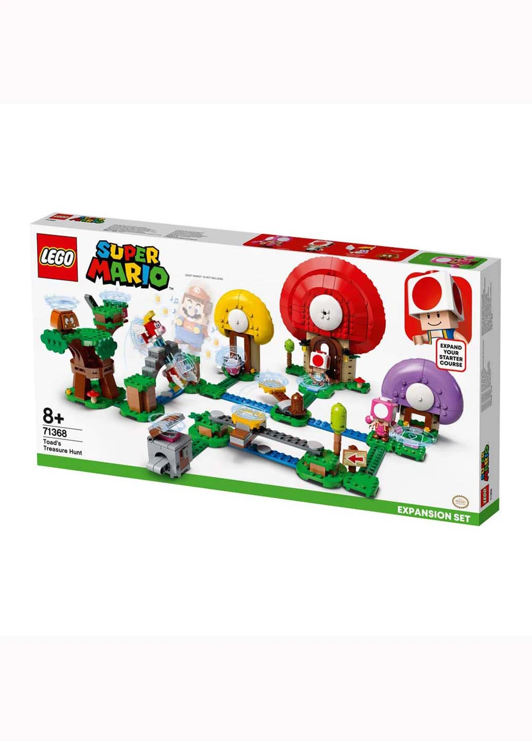 Конструктор Lego Super Mario Погоня за сокровищами Тоада дополнительный набор 464 детали (207382895)
