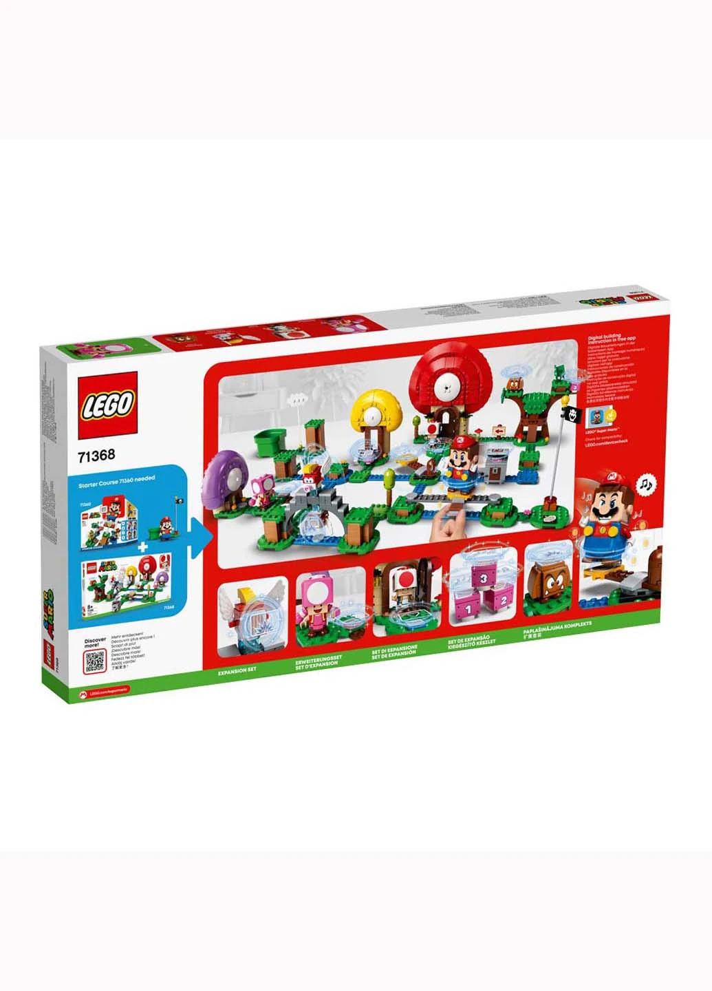 Конструктор Lego Super Mario Погоня за сокровищами Тоада дополнительный набор 464 детали (207382895)